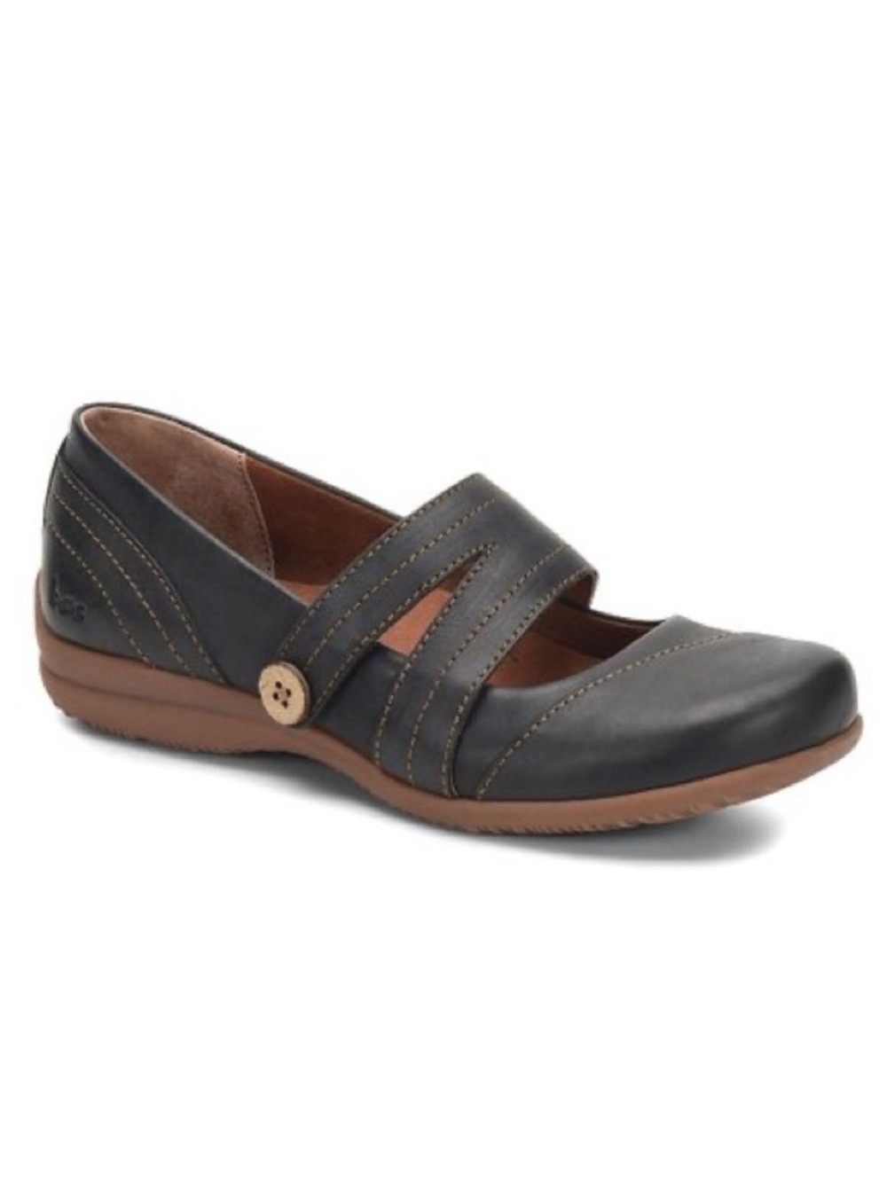 BOC Hitchin women's comfort Mary Jane black leather flats size 8